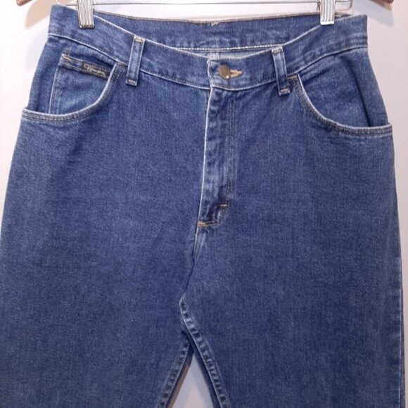 Vintage 90s WRANGLER High Waist Mom Jeans Tapered Leg Relaxed Fit Denim - Picture 2 of 13